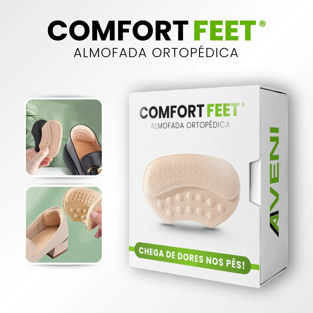 ComfortFeet® - Almofada Ortopédica para Sapatos (Alívio imediato para sapatos que machucam) - Leve Mais e Pague Menos!