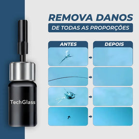 TechGlass® – Reparador de Vidros e Espelhos (Remove Rachaduras e Arranhões) – Leve Mais e Pague Menos!